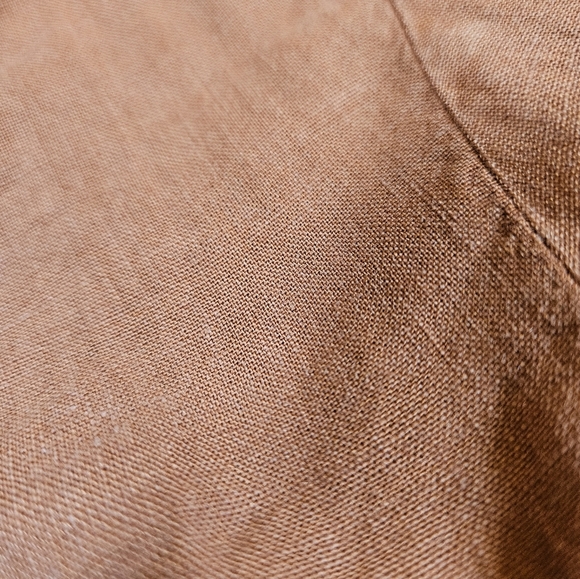 Young Fabulous&Broke Linen Blend Cropped Knot Front Miranda Top, Orange, Small - Picture 9 of 15